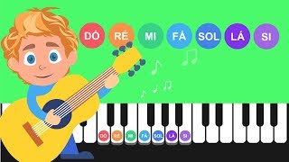 As notas musicais  Dó Ré Mi Fá Sol Lá Si  Educativo infantil [upl. by Nyliuqcaj727]