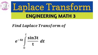 Laplace transform  Laplace transform engineering mathematics 3 [upl. by Vina]