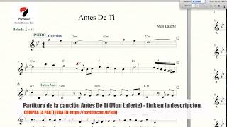 Partitura Antes De Ti Mon Laferte [upl. by Hu]