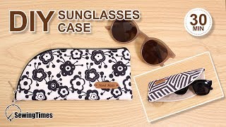 DIY Sunglasses Case  선글라스 지퍼 파우치  Easy Sewing Round Zipper Pouch tutorial sewingtimes [upl. by Adnohsor242]