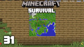 Minecraft 114 Survival Lets Play  Map Wall  Ep 31 [upl. by Erolyat]