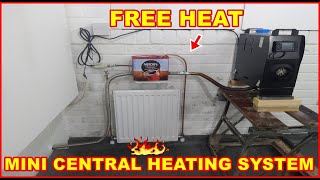 Free Heat from Waste Exhaust Gas Heating Radiator Home Diesel Oil Heater Chinese Mini Central System [upl. by Harbed]