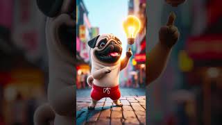 Pug wants to eat fish but has no money lets see his idea 🐶💡🐟 dog pug funny memes ytviral [upl. by Nigam]