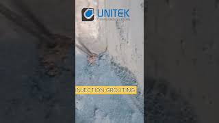 Injection Grouting waterproofing waterproofingtechnology construction waterproofing [upl. by Meneau]