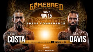 Gamebred BK MMA 8  PRESS CONFERENCE [upl. by Nyrak]