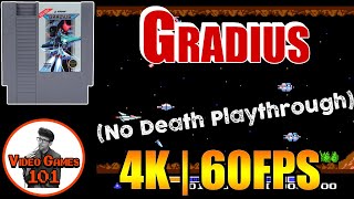 Gradius Playthrough  No Deaths  4K 60FPS  Video Games 101 [upl. by Hesta]