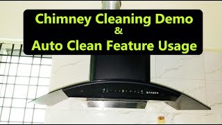 Cleaning Chimney Use Chimney Auto Clean Feature FABER Filter Less Auto Clean Auto Clean Chimney [upl. by Ahsimak597]