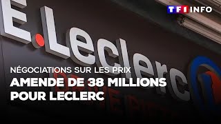 Négociations sur les prix  amende de 38 millions pour Leclerc [upl. by Valerio822]