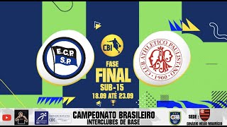 AO VIVO  EC Pinheiros SP x CA Paulistano SP  CBI SUB15 FASE FINAL  190923 [upl. by Fiel]