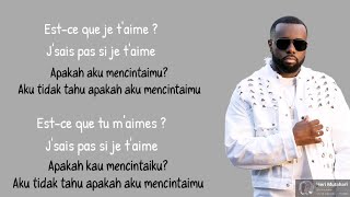 Maître Gims  Estce Que Tu Maimes Lirik amp Terjemahan [upl. by Aihsas]