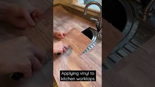 Applying vinyl to kitchen worktops [upl. by Ebberta]