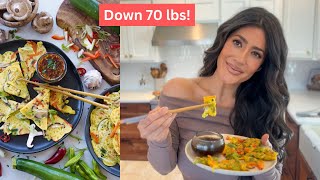 Easy Weight Loss Dinner  Asian Vegetable Pancakes Plant Based and Low Calorie [upl. by Emmalee886]