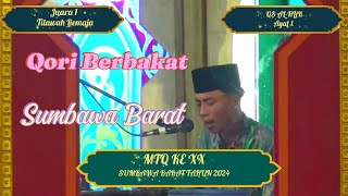 Suara Merdu Jiwa Bergetar Juara 1 Tilawah Remaja  Qori Halqi Zarkasi di MTQ XX KSB 2024 [upl. by Einahpts]