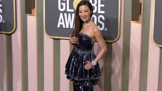 Michelle Yeoh 2023 Golden Globes Arrivals [upl. by Bogosian]