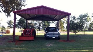 How To Build An All Metal Carport  From Start To Finish [upl. by Nnyrat]