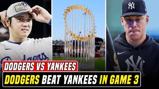 Dodgers vs Yankees Highlights  Dodgers beat Yankees one win away from World Series championship [upl. by Aeret]