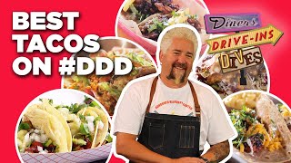 Top 10 Taco Videos on DDD with Guy Fieri  Diners DriveIns and Dives  Food Network [upl. by Calie]