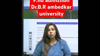 PhD admission 202425  BR Ambedkar University PhD Admission 2024  Through UGC NET Score  shorts [upl. by Soneson]