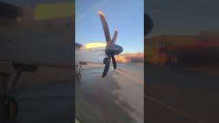 Propeller startts turning on airplane and revvs up to high speed [upl. by Latrice434]