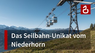 Seilbahn Beatenberg  Niederhorn  Einzigartige fix geklemmte 3SGruppenumlaufbahn von Streiff [upl. by Mahseh]