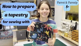 How to prepare a tapestryneedlepoint for use in your sewing project [upl. by Lurline770]