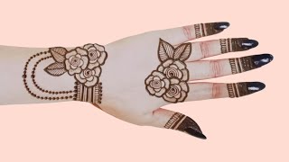 Bridal Mehndi Designs For Full Hands  Simple Rose Flowers Mehndi Designs Mehandi Ka Design Mehendi [upl. by Dnalkrik]