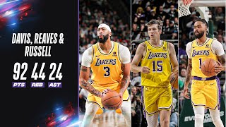 Davis 34 PTS Reaves 29 PTS amp Russell 27 PTS Lead Lakers In 2OT [upl. by Norrag]