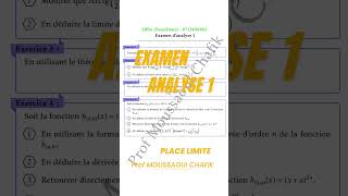 Examen danalyse 1 Modèle 4 [upl. by Elumas]