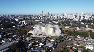 implosão do Silo da CESA em Passo FundoRS [upl. by Stempson]