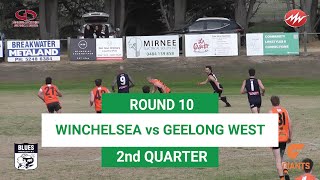 RD10 Winchelsea VS Geelong West 2nd QTR 15062024 [upl. by Ioves]