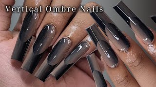 FALL NAILS✨ Gel X Nails for beginners  Vertical Ombre French tutorial [upl. by Aisital]