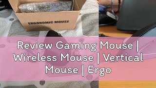 Review Gaming Mouse  Wireless Mouse  Vertical Mouse  Ergonomic 24G Battery Mouse  Portable USB [upl. by Rimat]