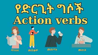 Action verbsየድርጊት ግሶችAction verbs in amharicenglish grammarethiopian language to english [upl. by Dlorej998]