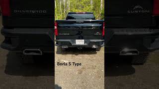 Stock Vs Borla S Type Exhaust on 2024 Silverado Custom TrailBoss [upl. by Alic]