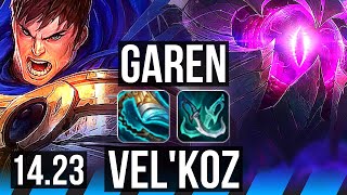 GAREN vs VELKOZ MID  Dominating  NA Master  1423 [upl. by Chard]