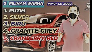 PERODUA MYVI 15 AV  5 COLOUR UTAMACRANBERRY REDSILVER PUTIHGREY DAN BLUE [upl. by Henden84]