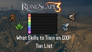 RuneScape 3  Tier List  Skills to Train on DXP [upl. by Ellenrahc441]