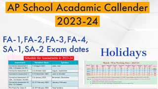 Ap School Holidays 202324 AP govt school Dasara amp Pongal Holidays 2023 [upl. by Eilrebmik]