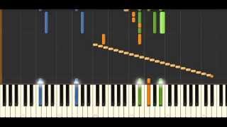 CHIMES Hudson Mohawke Piano Tutorial  Cover SYNTHESIA full speed  50 speed [upl. by Annaig702]