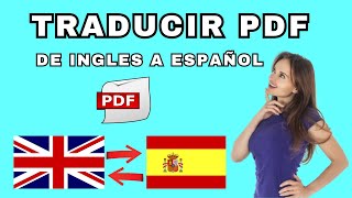 Cómo TRADUCIR un ARCHIVO PDF de INGLÉS a ESPAÑOL [upl. by Buchanan]