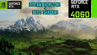 Pushing RTX 4060 to the Limit in Minecraft  Distant Horizons With Bliss Shaders Benchmark [upl. by Eiclud]