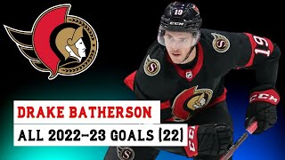 Drake Batherson 19 All 22 Goals of the 202223 NHL Season [upl. by Ecnerol]