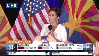 Kari Lake claims GOP nomination for Arizona US Senate race [upl. by Caro]