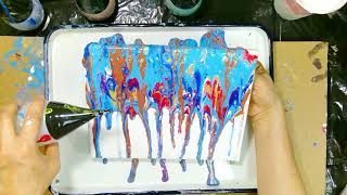 NEW Drip Technique with Acrylic Pour Painting [upl. by Akalam165]