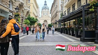 🇭🇺 Autumn walk through the Central streets of Budapest Hungary Day ampNight [upl. by Hallie]