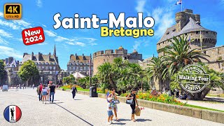 🇫🇷 SAINTMALO Walking Tour Discover Brittany’s Stunning Seaside Fortress in 4K60fps [upl. by Lasonde]