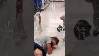 fell with milk prank in the supermarket Ishorts [upl. by Eninaj]