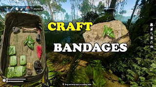 How to Craft BANDAGES  Green Hell [upl. by Odnalor]