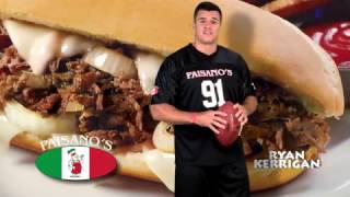 Paisanos Pizza Commercial featuring Pierre Garçon Ryan Kerrigan Gheorghe Muresan Chris Baker [upl. by Eintruoc43]