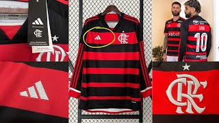 NOVA CAMISA DO FLAMENGO 2425 MANGA LONGA TAILANDESA 11 [upl. by Aicilana]